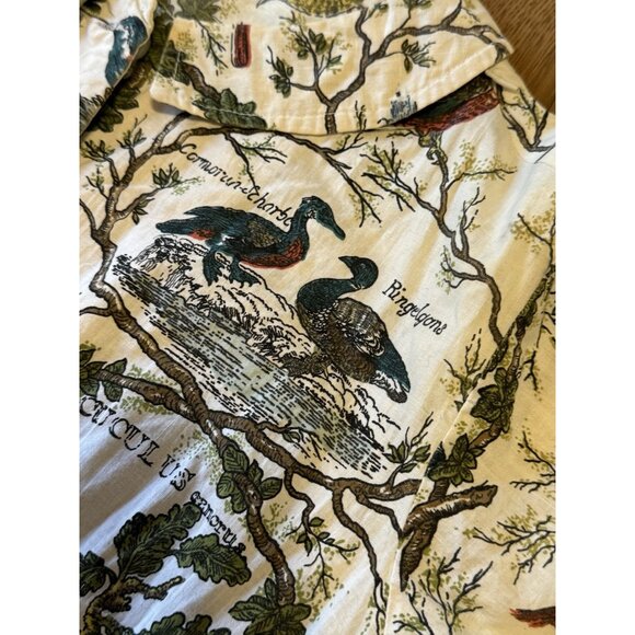 No Brand Short Sleeve Utility Dress Colorful Bird Pattern Women Sz Measured Read - Picture 14 of 16